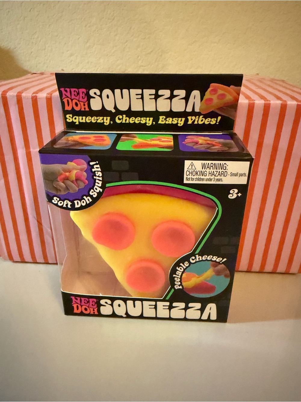 🍕🍕Nee Doh Squeezza Yellow & Pink Pizza Squishy Toy🍕🍕